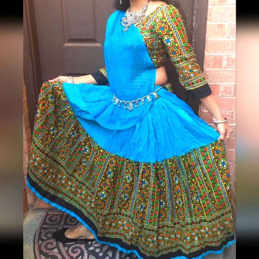 Vibrant Blue Ethnic Dress